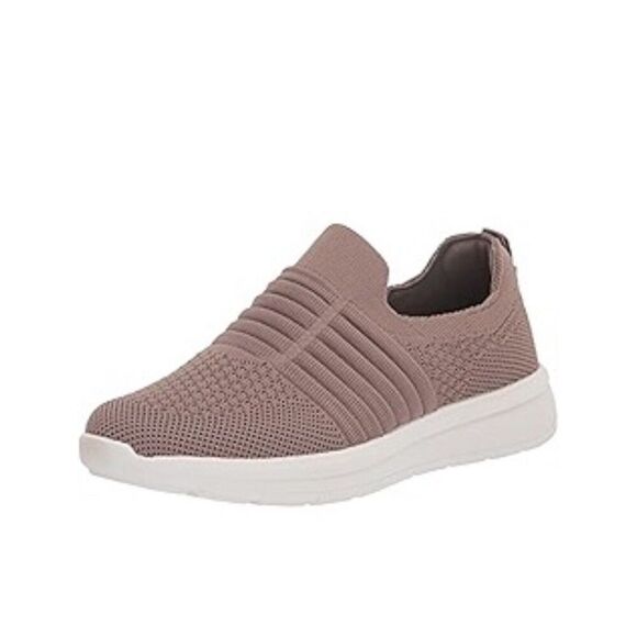 Clarks Shoes - Clarks 7 Ezera Walk Sneaker Knit Women's Slip-on Shoes Taupe Cloudsteppers